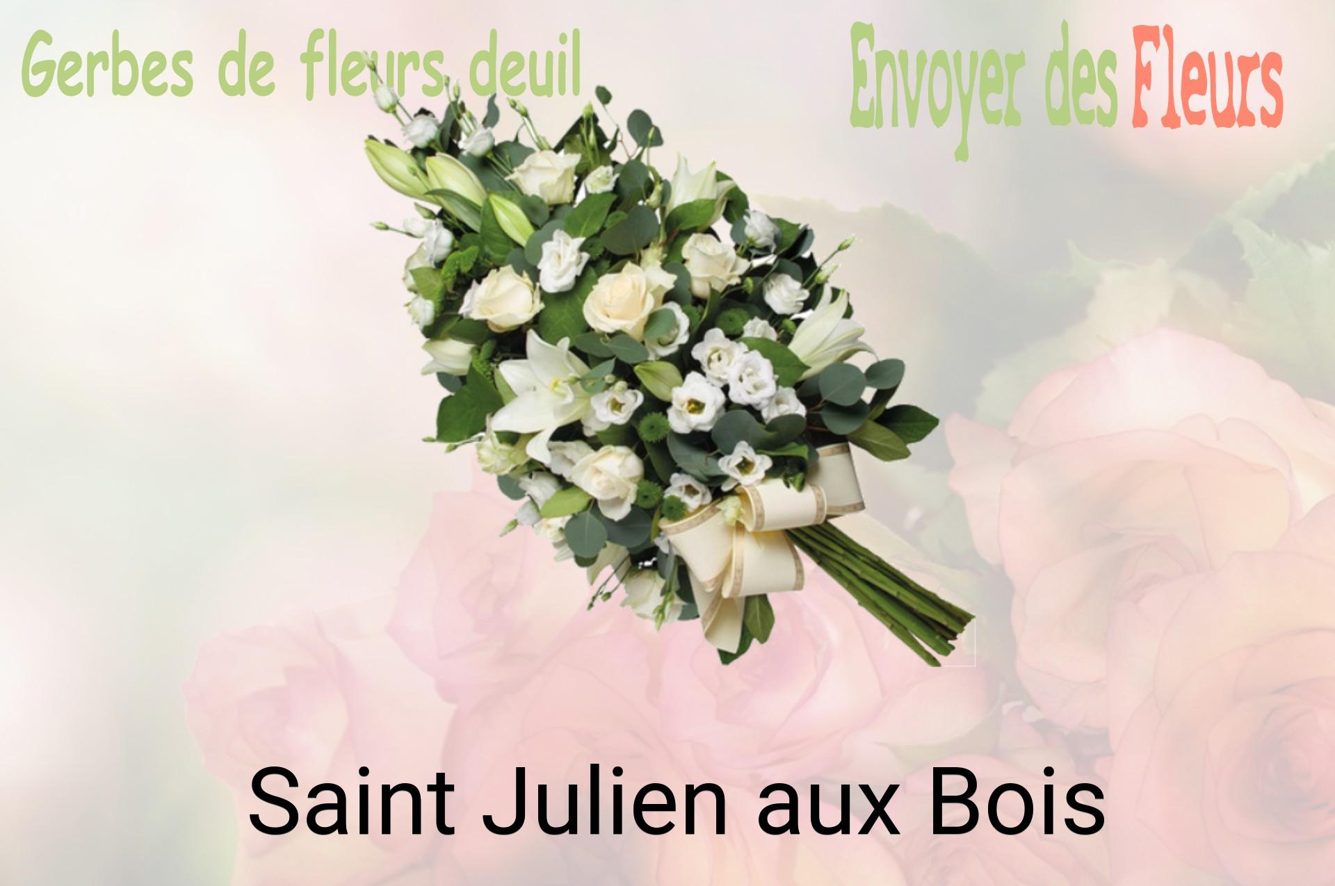 Gerbe de fleurs de deuil livrée à Saint-Julien-aux-Bois